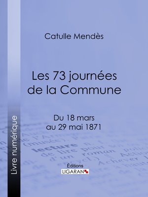 cover image of Les 73 journées de la Commune